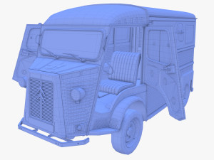 Citroen HY Ambulance with interior 3D Model