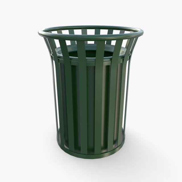 Trash can v2 3D Model .c4d .max .obj .3ds .fbx .stl .blend 
