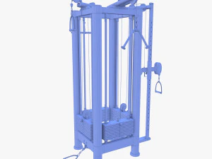 Palestra multifunzione a 4 stazioni Modello 3D