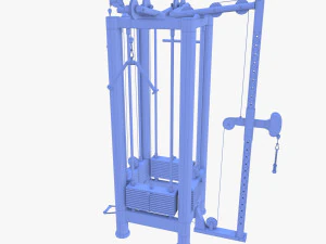 Palestra multifunzione a 4 stazioni Modello 3D