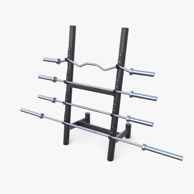 Barbell rack v2 Modello 3D .c4d .max .obj .3ds .fbx .stl .blend 
