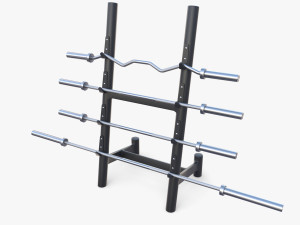 Barbell rack v2 3D Model