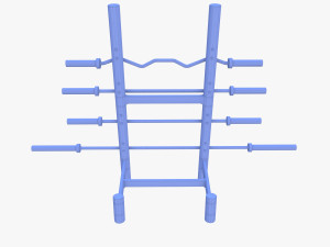 Barbell rack v2 Modello 3D
