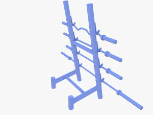 Barbell rack v2 3D Model