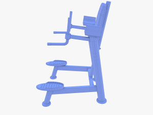 Chin up and dip station v2 3D Model