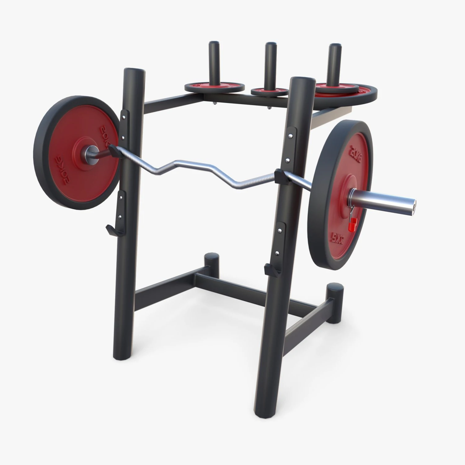 Curl rack 3D Model .c4d .max .obj .3ds .fbx .stl .blend 