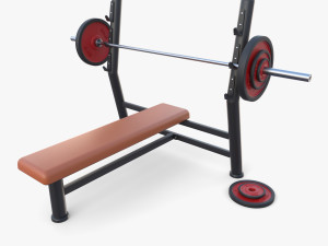 Olympic flat bench 3D Model