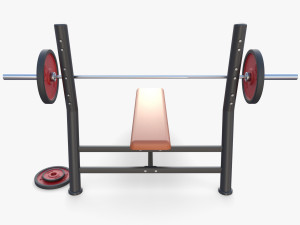 Olympic flat bench 3D 模型