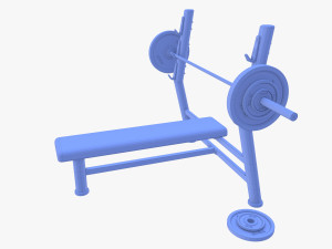 Olympic flat bench 3D 模型