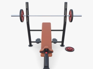 Olympic inclined bench Model 3D