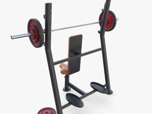 Olympic shoulder bench 3D 模型