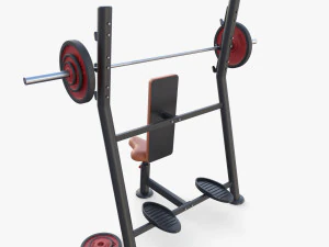 Olympic shoulder bench 3D Model