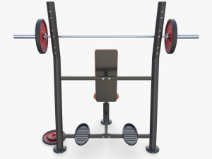Olympic shoulder bench 3D 模型