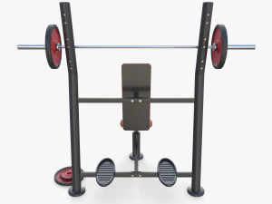 Olympic shoulder bench 3D Model