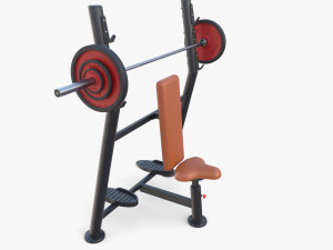 Olympic shoulder bench 3D 模型