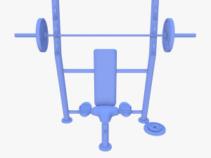 Olympic shoulder bench 3D 模型