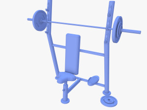 Olympic shoulder bench 3D 模型