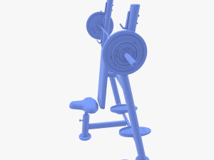 Olympic shoulder bench 3D 模型