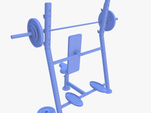 Olympic shoulder bench 3D 模型