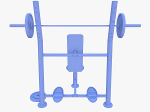 Olympic shoulder bench 3D Model