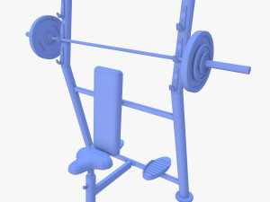 Olympic shoulder bench 3D 模型