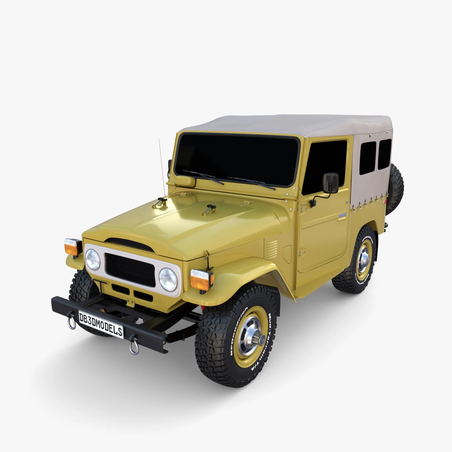 Generic 4x4 car v2 3D Model .c4d .max .obj .3ds .fbx .stl .blend 