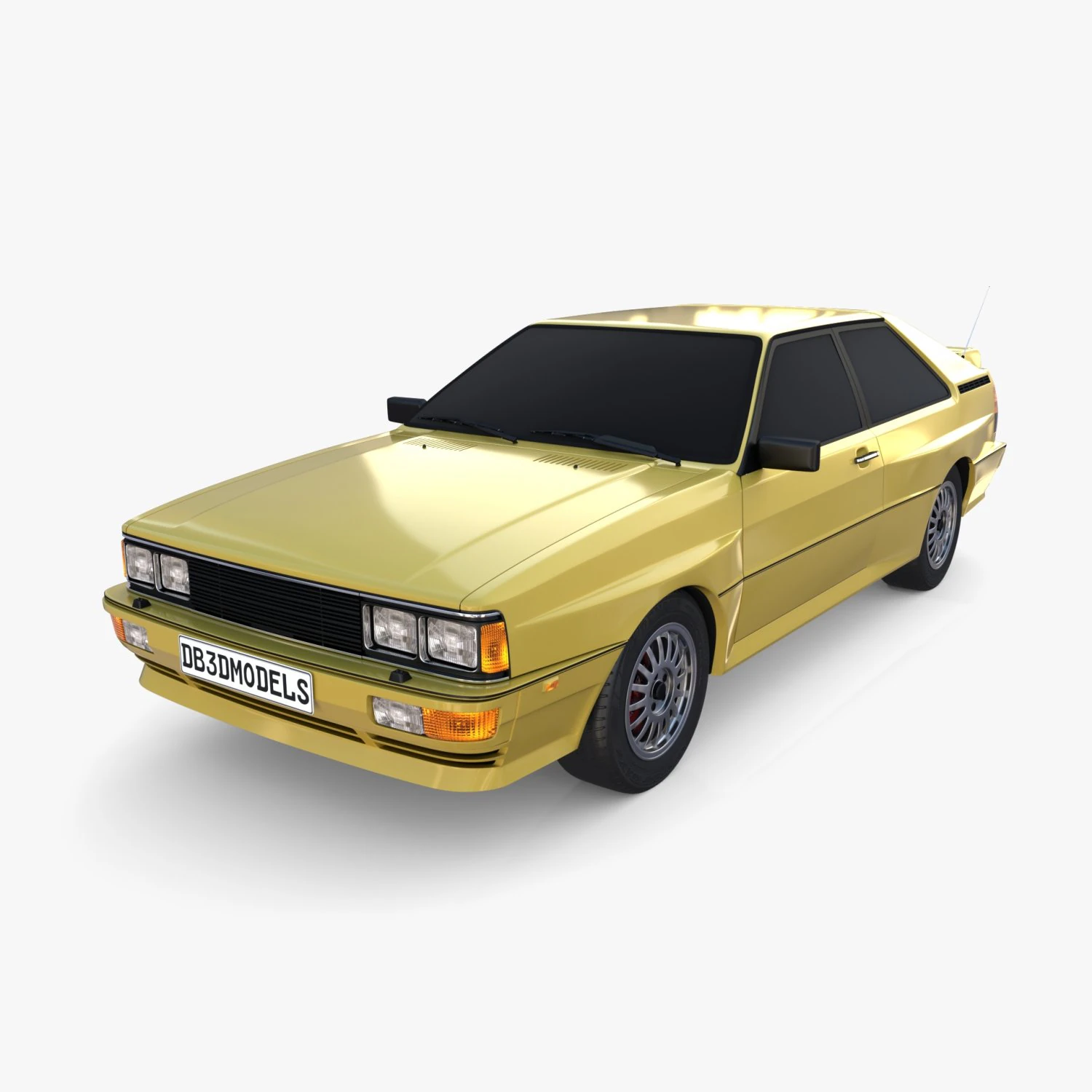 Generic 80s Coupe 3D Model .c4d .max .obj .3ds .fbx .stl .blend 