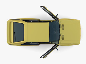 Generic 80s Coupe with interior Modelo 3D