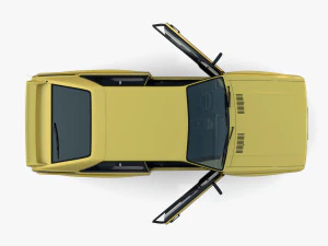 Generic 80s Coupe with interior 3D Model