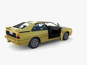 Generic 80s Coupe with interior 3D Model