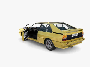 Generic 80s Coupe with interior 3D Model