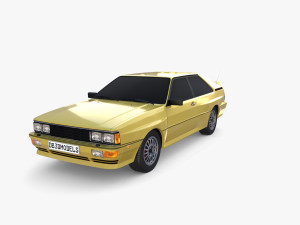 Generic 80s Coupe with interior Modelo 3D