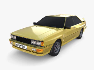 Generic 80s Coupe with interior 3D Model