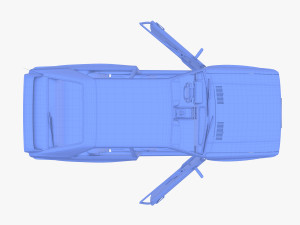 Generic 80s Coupe with interior Modelo 3D