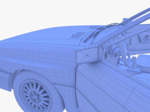 Generic 80s Coupe with interior 3D Model