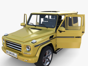 Generic Luxury SUV with interior 3D Model