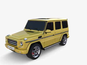 Generic Luxury SUV with interior 3D Model