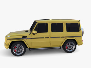 Generic Luxury SUV with interior 3D Model