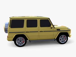 Generic Luxury SUV with interior 3D Model
