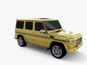 Generic Luxury SUV with interior 3D Model