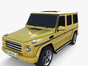 Generic Luxury SUV with interior 3D Model