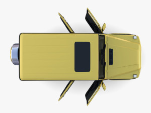 Generic Luxury SUV with interior 3D Model