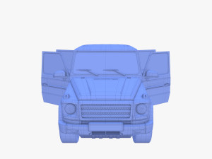 Generic Luxury SUV with interior 3D Model