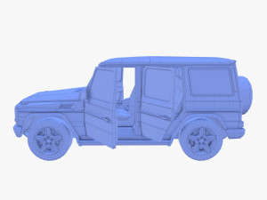 Generic Luxury SUV with interior 3D Model