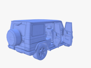 Generic Luxury SUV with interior 3D Model