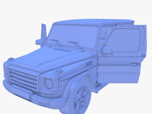 Generic Luxury SUV with interior 3D Model