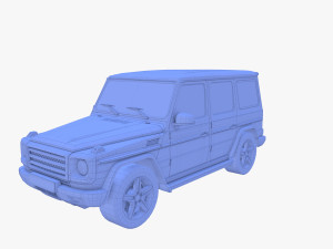 Generic Luxury SUV with interior 3D Model