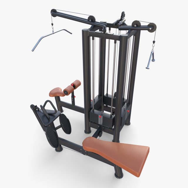 4 Multi station jungle machine v1 3D Модель .c4d .max .obj .3ds .fbx .stl .blend 