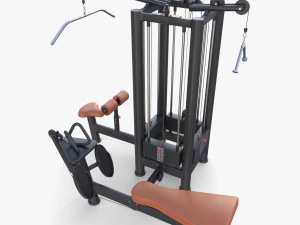 4 Máquina de la jungla multiestación v1 Modelo 3D