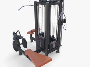 4 Multi station jungle machine v2 3D Model